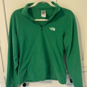 Women’s Green 1/4 North Face Zip